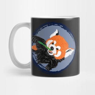 Artwork showing a Red Panda eating Bamboo II Mug